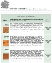Native California Hardwood Species Characteristics and Technical Information